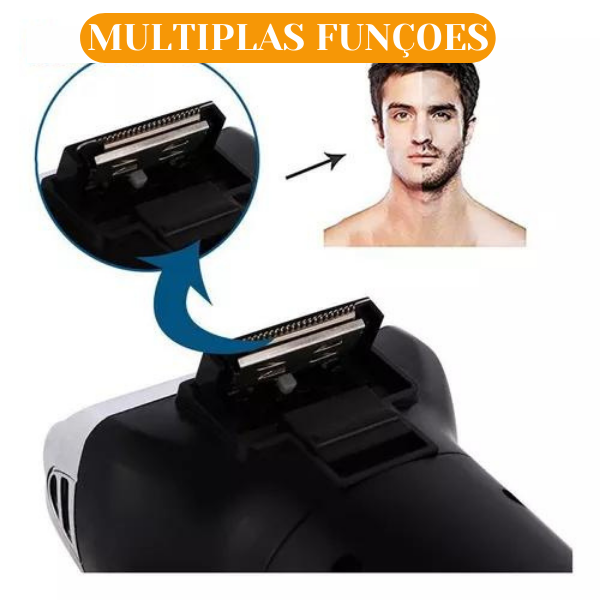 Barbeador Elétrico iziKemei 3 Em 1 (Barba, Cabelo, Nariz) - [FRETE GRÁTIS + RELOGIO INTELIGENTE DE BRINDE HOJE] - izistore