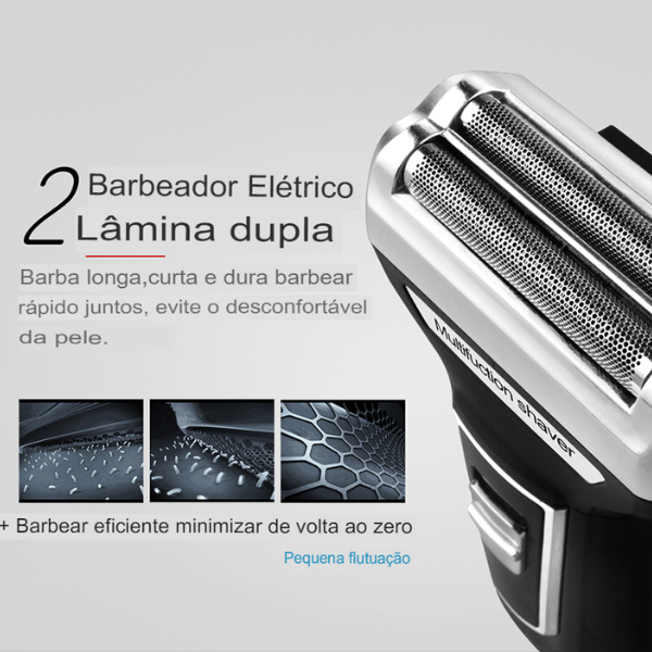 Barbeador Elétrico iziKemei 3 Em 1 (Barba, Cabelo, Nariz) - [FRETE GRÁTIS + RELOGIO INTELIGENTE DE BRINDE HOJE] - izistore