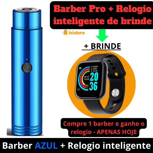 Barbeador Elétrico® iziPRO + [Relógio inteligente de brinde + Frete Grátis - Apenas HOJE] - izistore